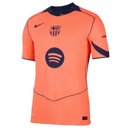 Nike Men's FC Barcelona 2025/26 Dri-FIT ADV Third Jersey Bright Mango/Midnight Navy