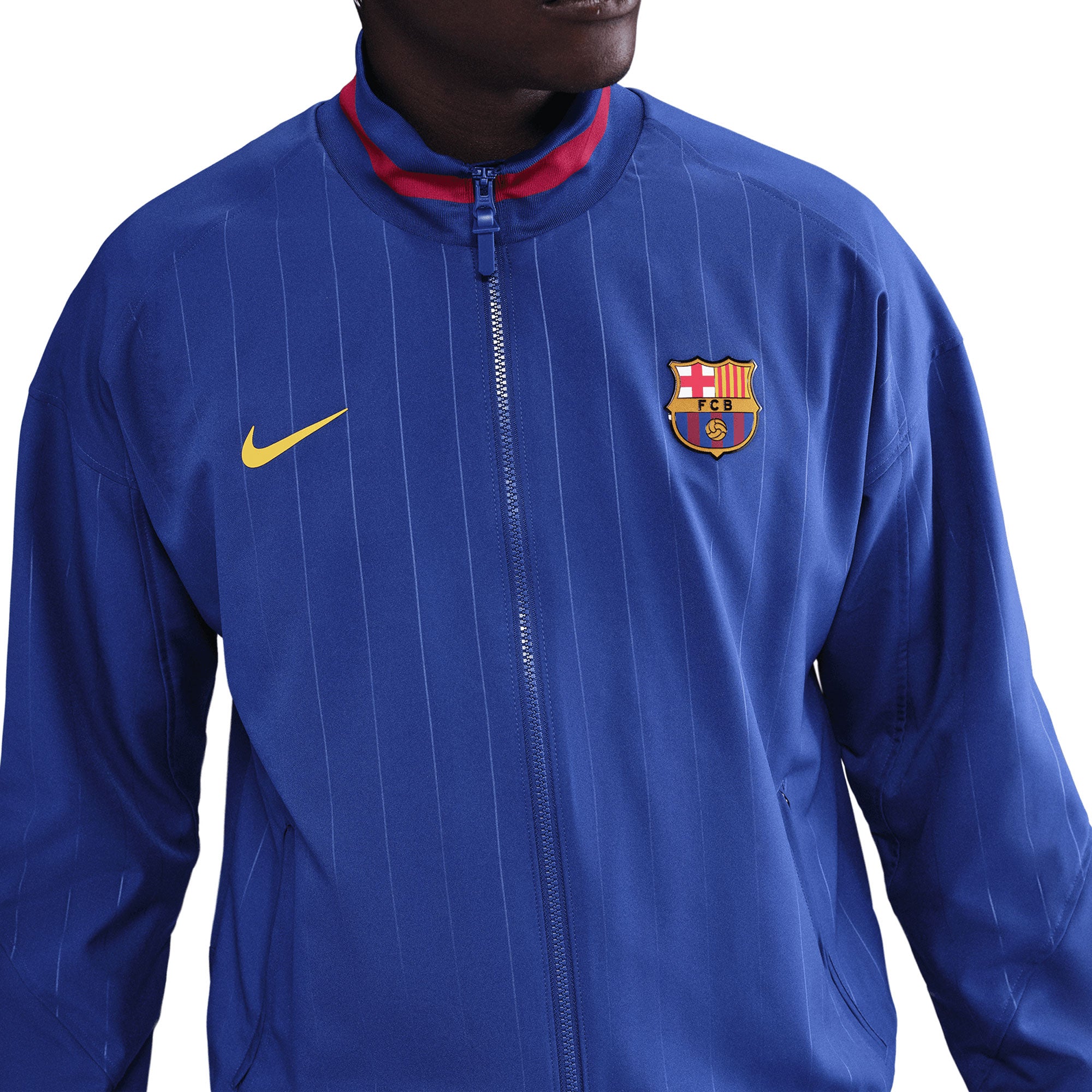 Nike Men's FC Barcelona Strike Anthem Full-Zip Jacket Royal Blue - Image 3