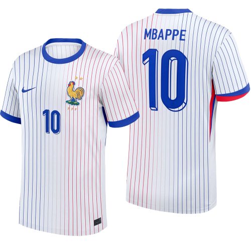 Nike Men's France 2024/25 Away Jersey w/ Mbappe #10 Printing