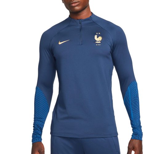 Nike Men's France Strike Drill Top Midnight Navy/ Metallic Gold