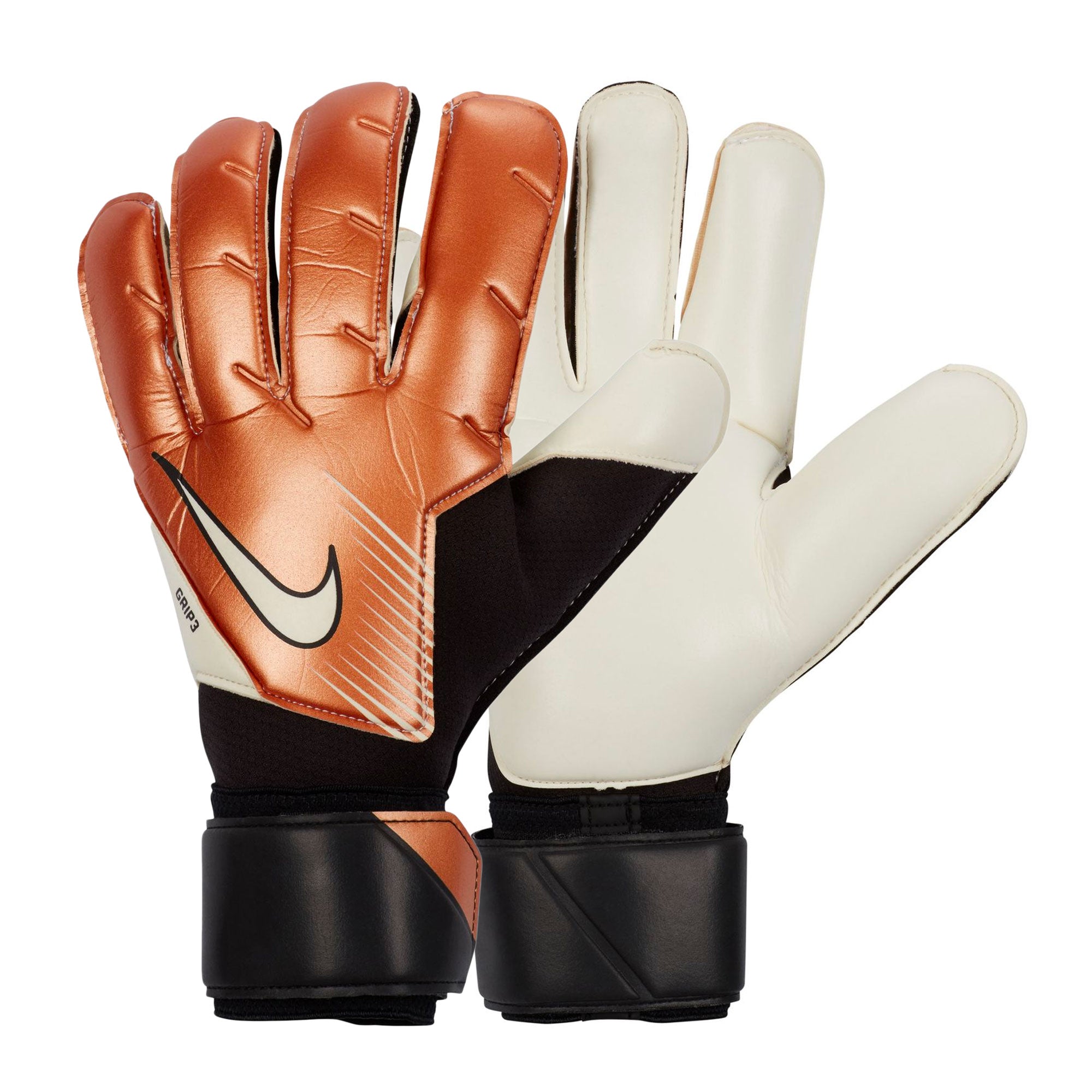 Nike Men's Grip 3 Goalkeeper Gloves Metallic Copper/White