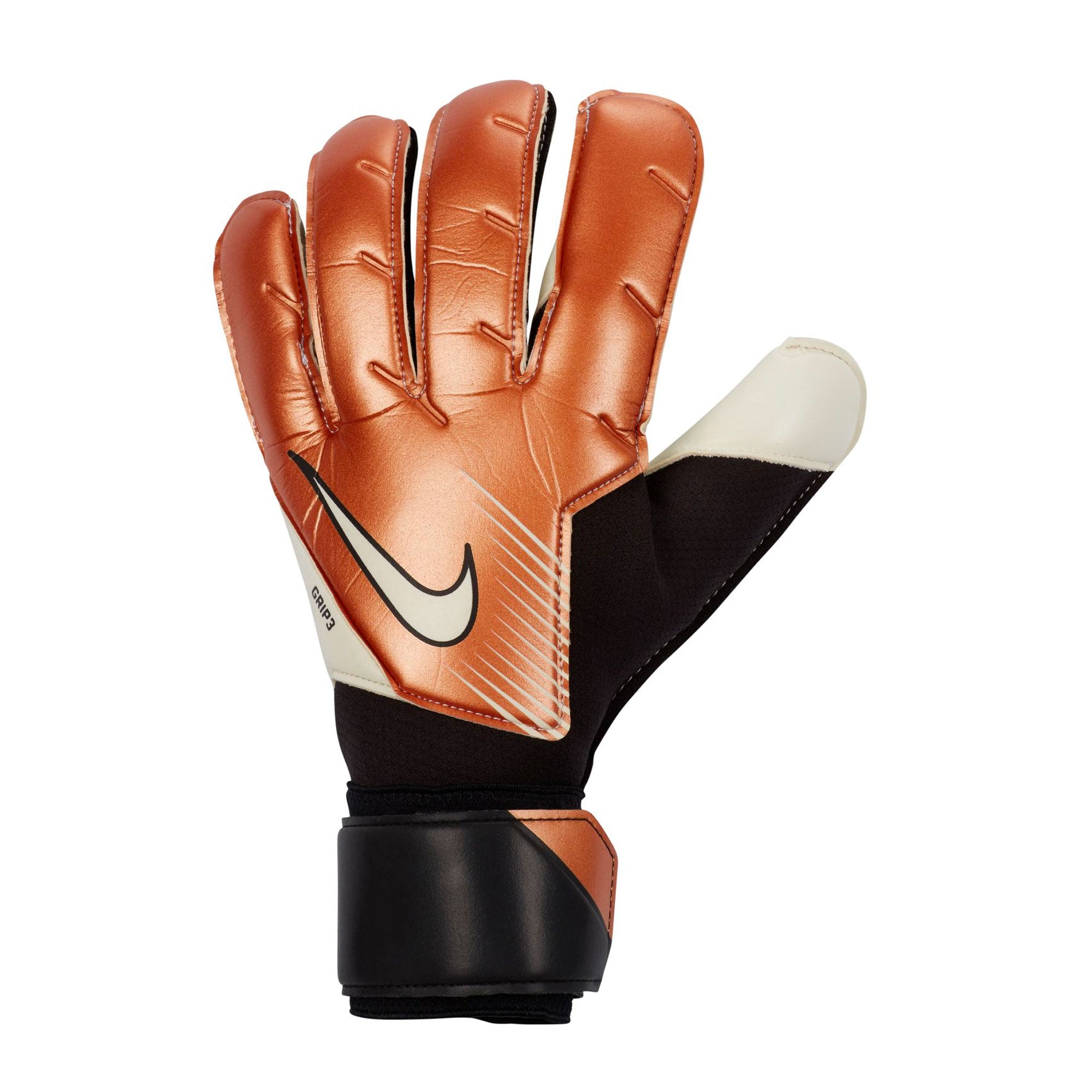 Nike Men's Grip 3 Goalkeeper Gloves Metallic Copper/White - Image 2
