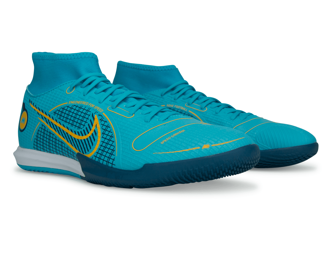 Nike Men's Mercurial Superfly 8 Academy IC Blue/Orange - Image 4