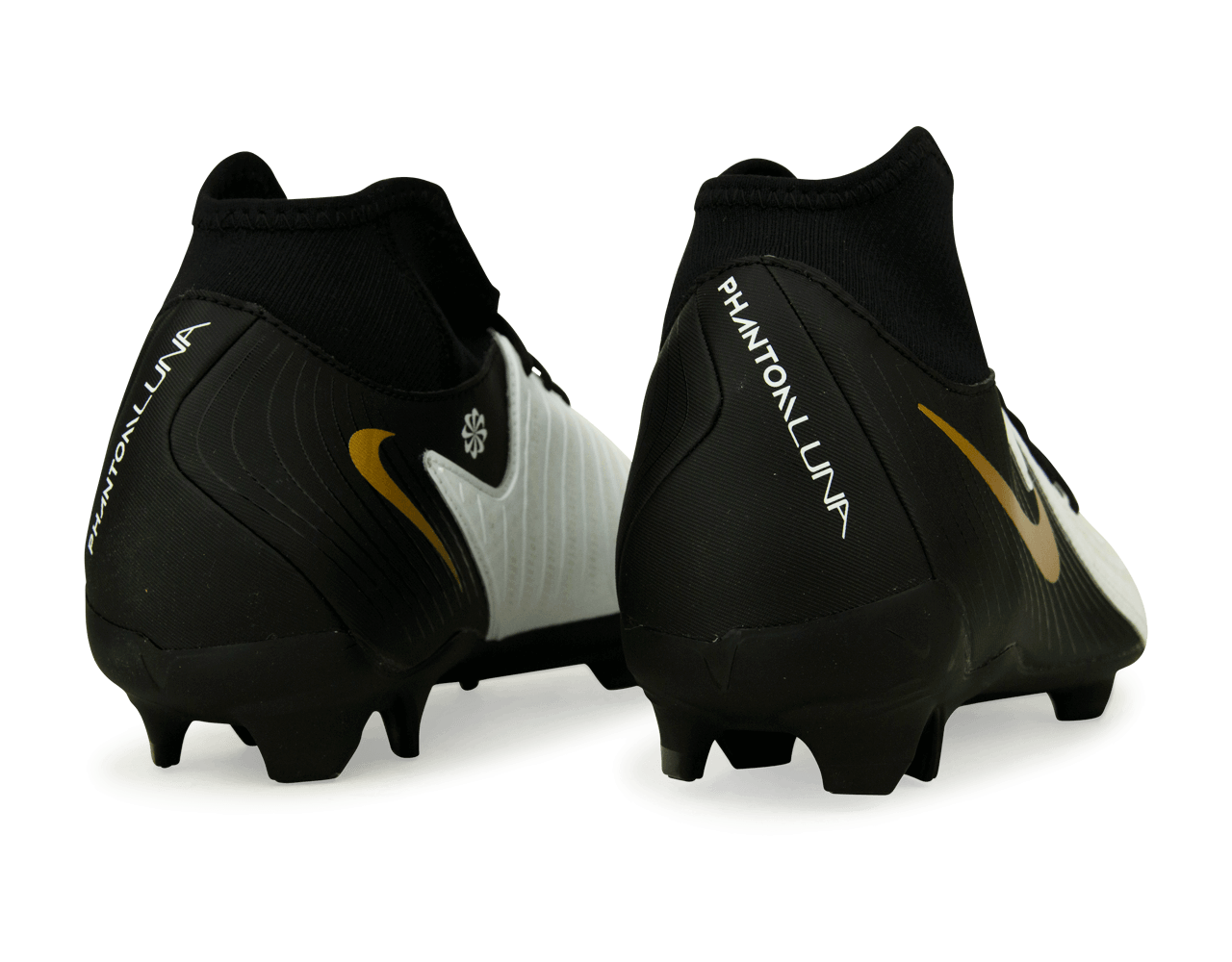 Nike Men's Phantom Luna II Academy FG/MG White/Black/Gold - Image 4