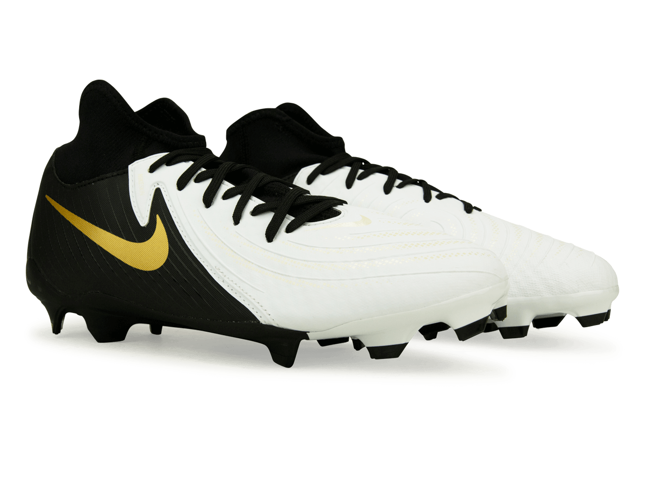 Nike Men's Phantom Luna II Academy FG/MG White/Black/Gold - Image 3