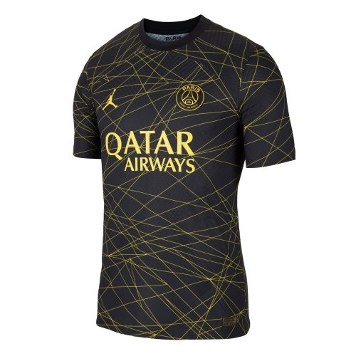 Nike Men's PSG 2022/23 Dri-FIT Fourth Jersey Black/Yellow