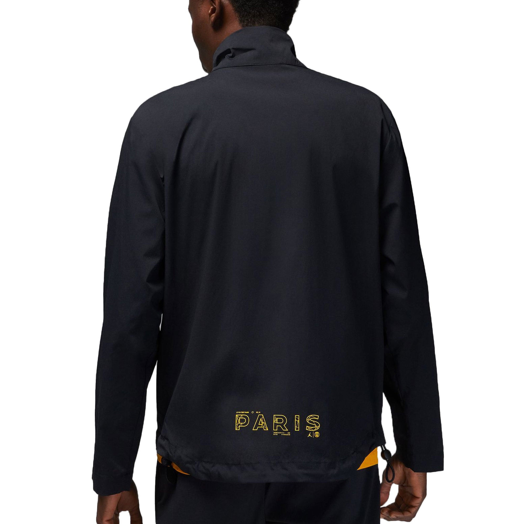 Nike Men's PSG Woven Jacket Black/Yellow - Image 2