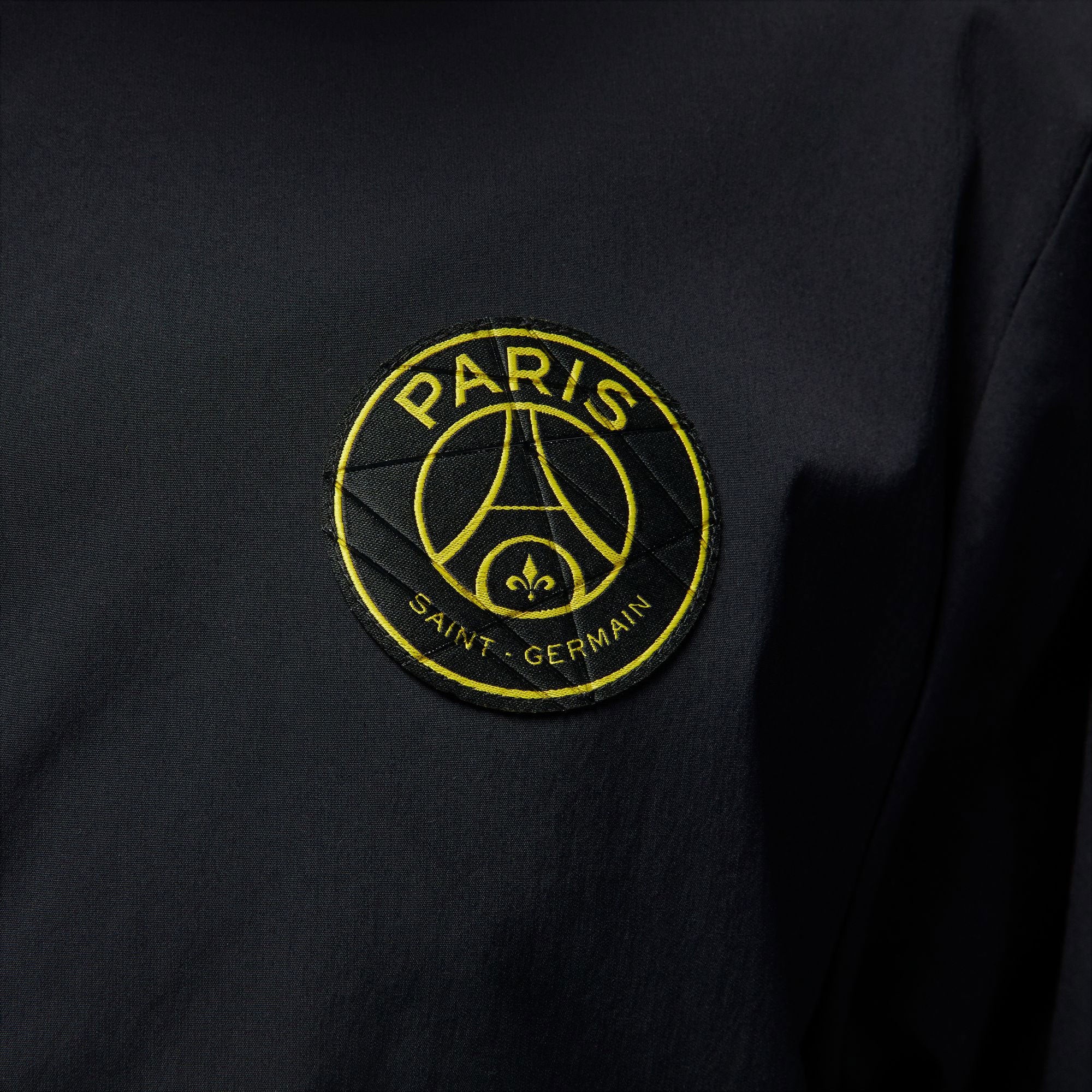 Nike Men's PSG Woven Jacket Black/Yellow - Image 3