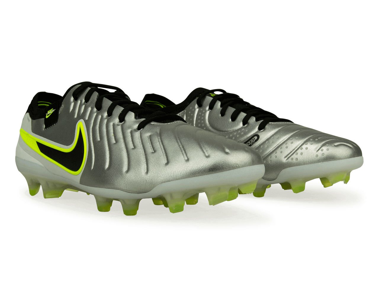 Nike Men's Tiempo Legend 10 Elite FG Silver/Black/Volt - Image 4