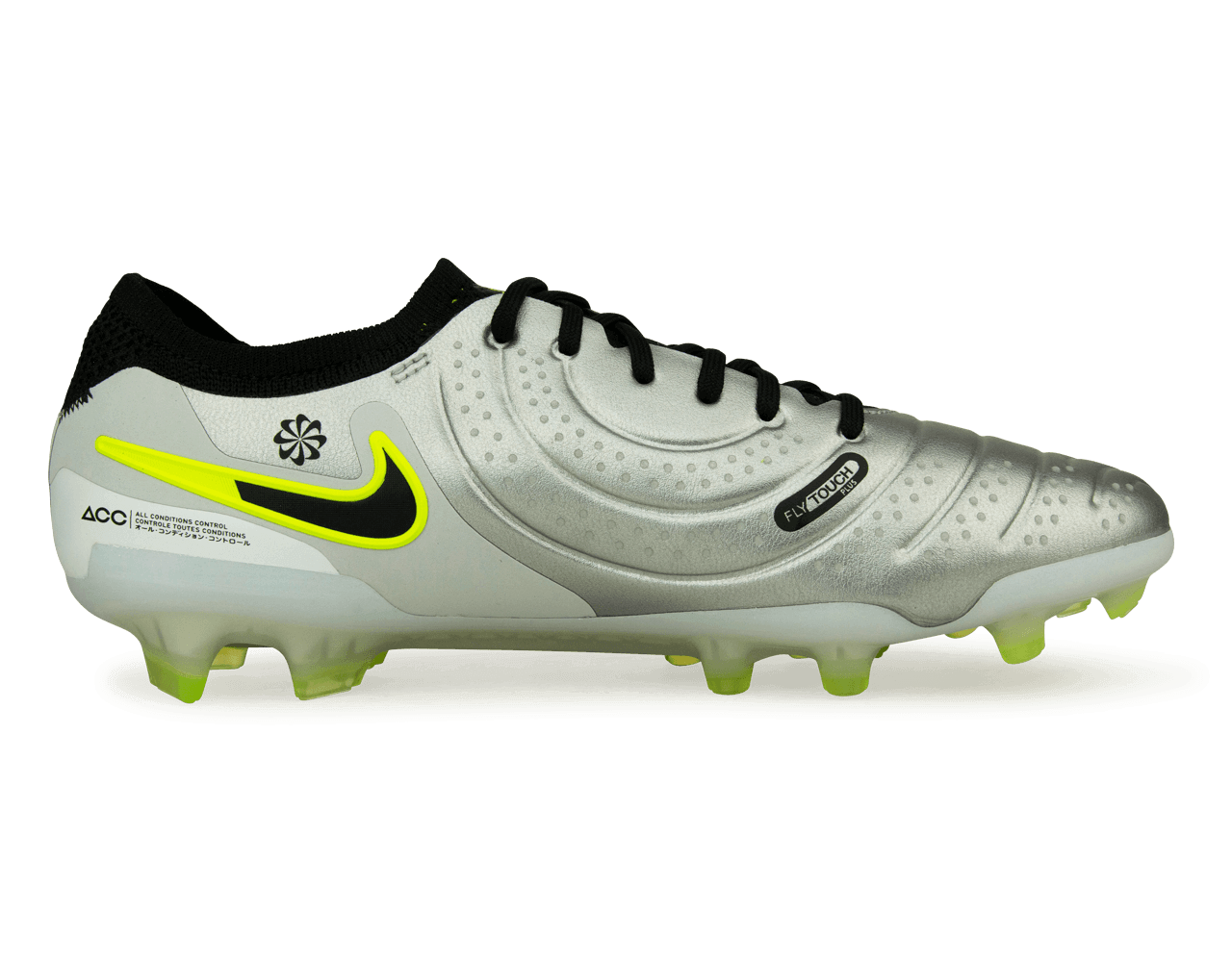Nike Men's Tiempo Legend 10 Elite FG Silver/Black/Volt - Image 2