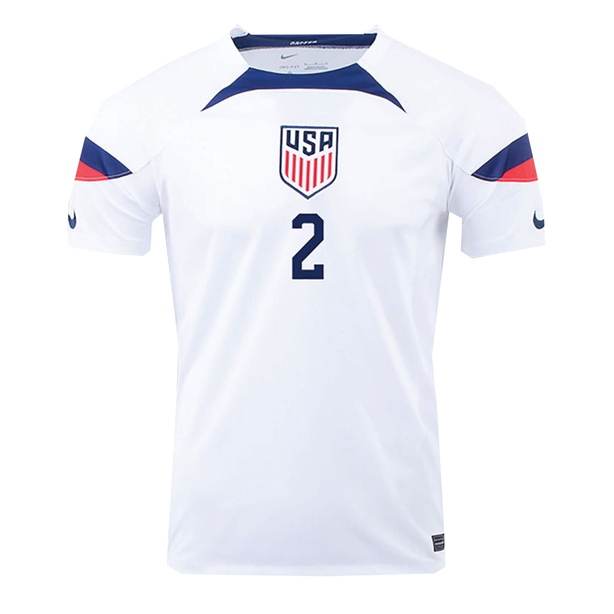Nike Men's USA 2022/23 Home Jersey w/ Dest #2 Printing - Image 2