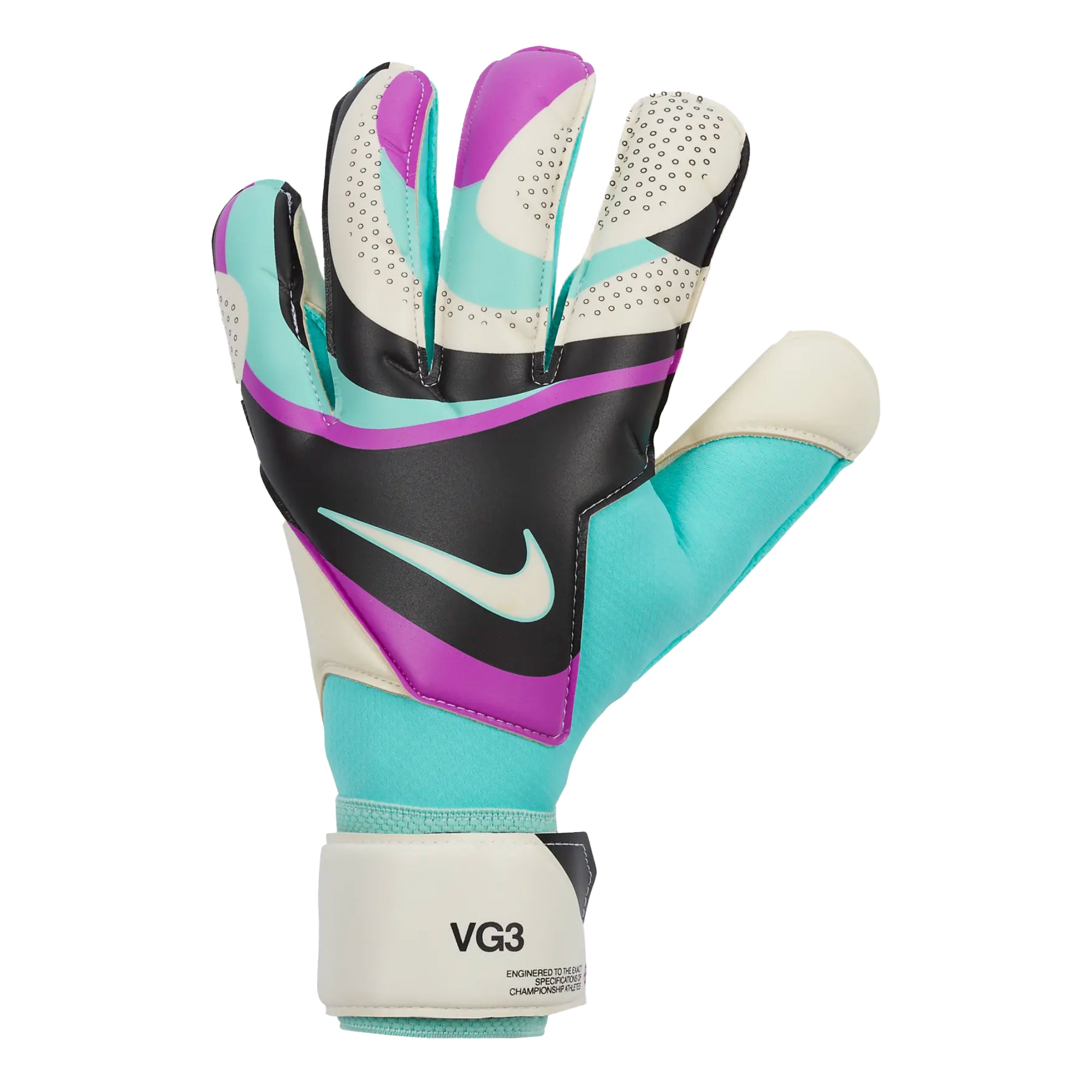 Nike Men's Vapor Grip 3 Goalkeeper Gloves White/Purple - Image 2