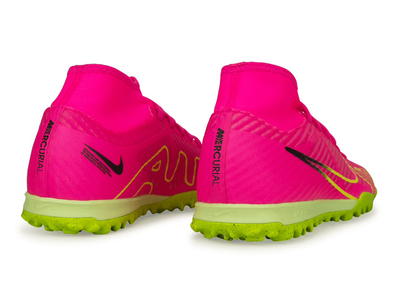 Nike Men's Zoom Mercurial Superfly 9 Academy TF Pink/Volt - Image 4