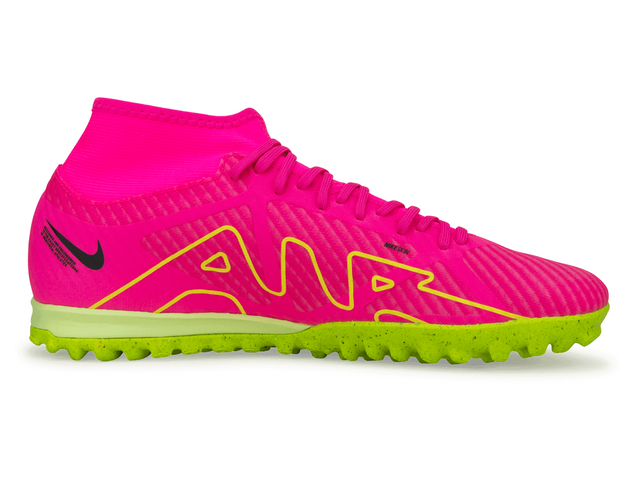 Nike Men's Zoom Mercurial Superfly 9 Academy TF Pink/Volt - Image 2