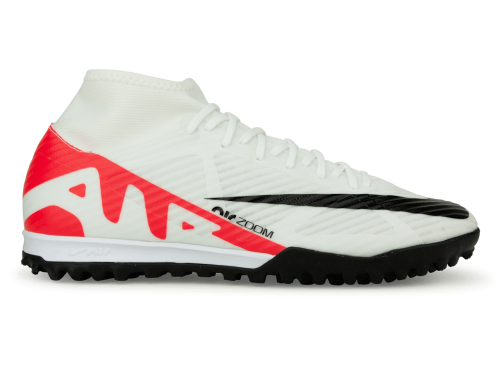 Nike Men's Zoom Mercurial Superfly 9 Academy TF White/Red