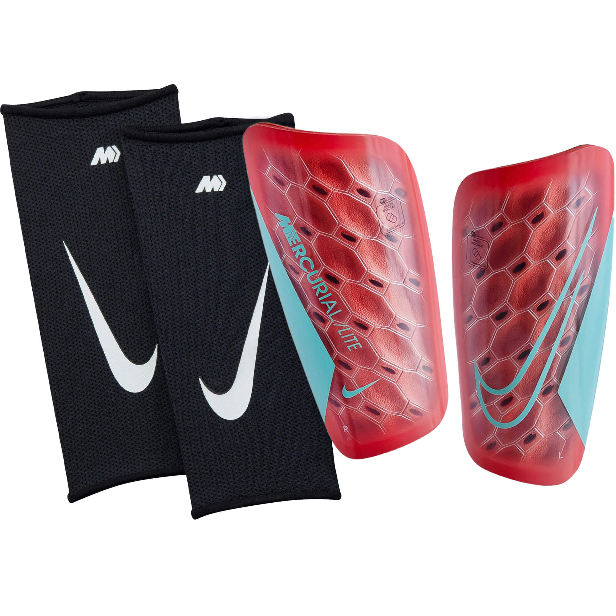 Nike Mercurial Lite Shin Guards Ember Glow/Aurora Green