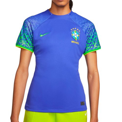 Nike Women's Brazil 2022/23 Away Jersey Paramount Blue/Green Spark