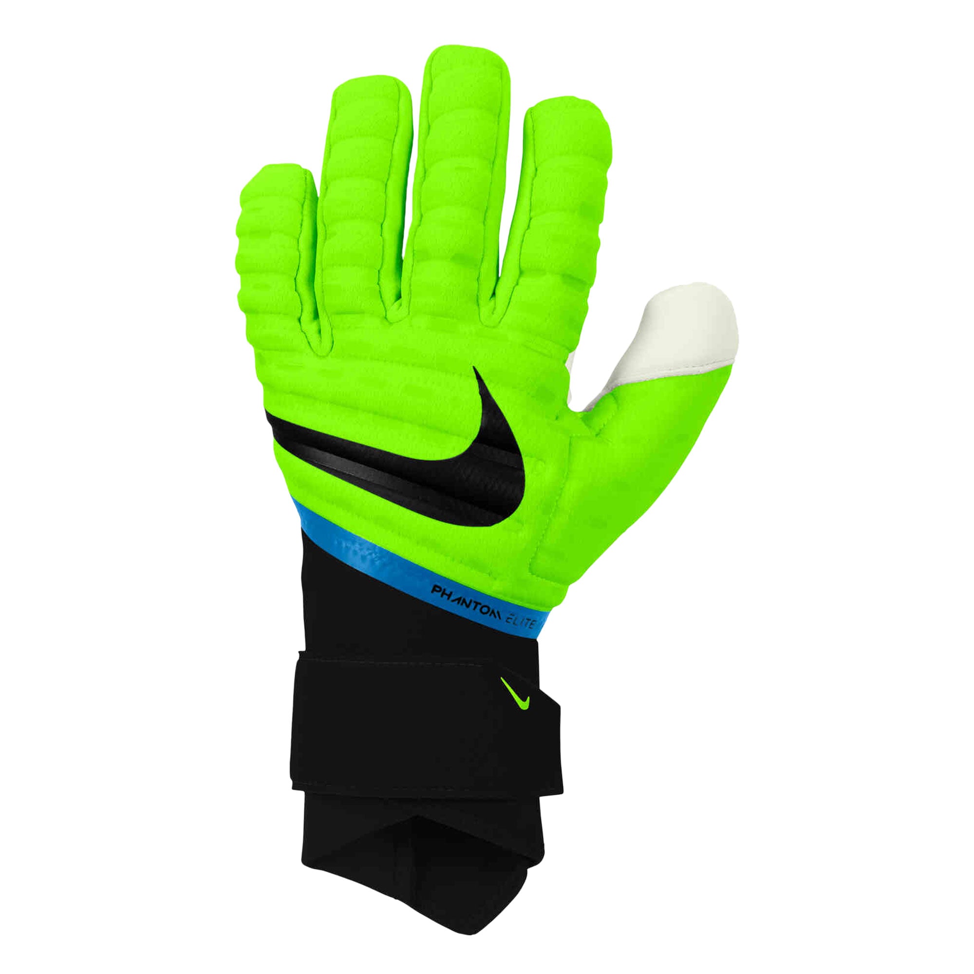 Nike Men's Phantom Elite Goalkeeper Gloves Volt/Blackened Blue - Image 2