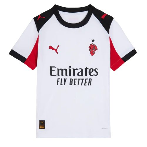 PUMA Kids AC Milan 2025/26 Away Jersey White/Black/Red