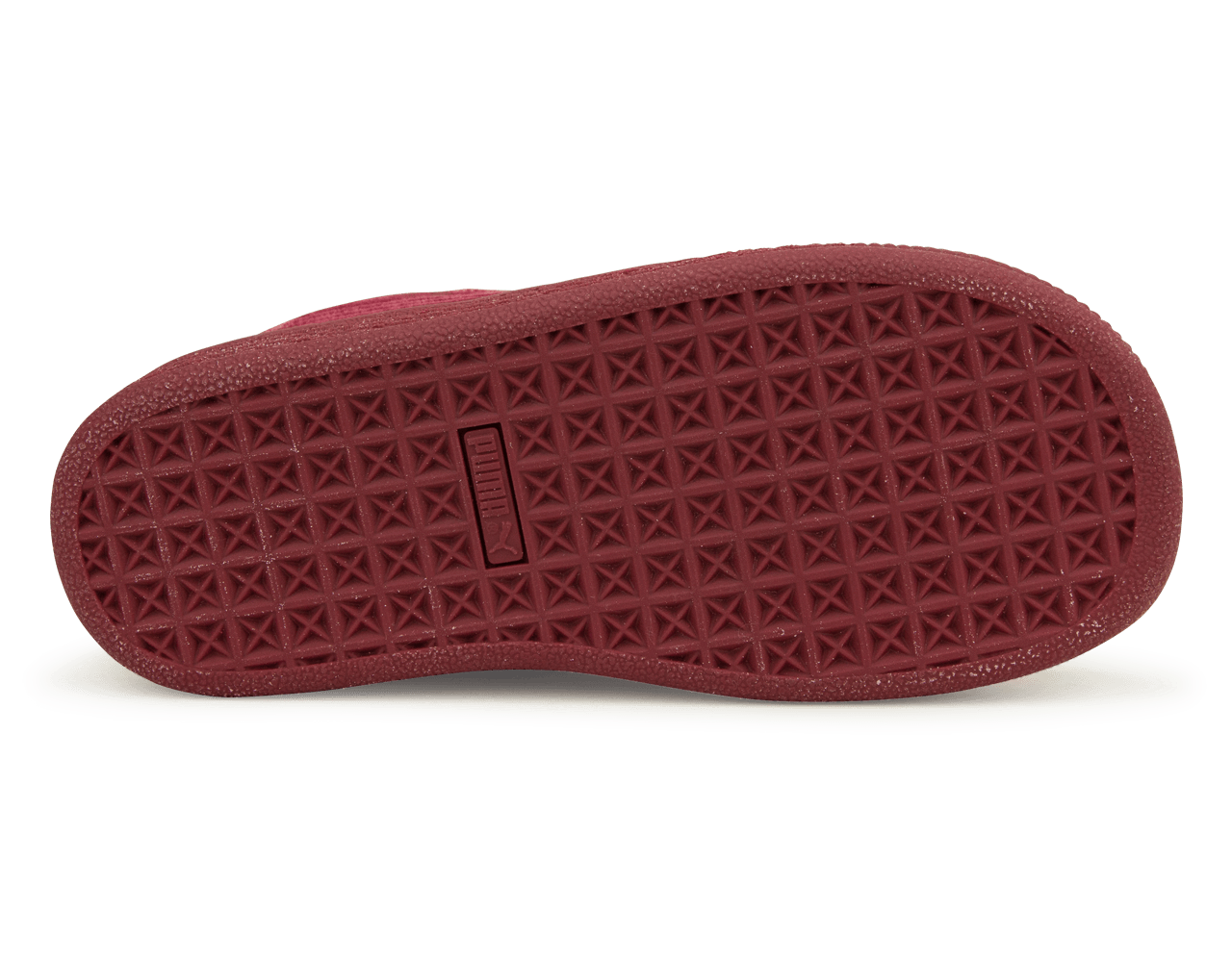 PUMA Kids Basket Classic Velour Red/Gold - Image 5