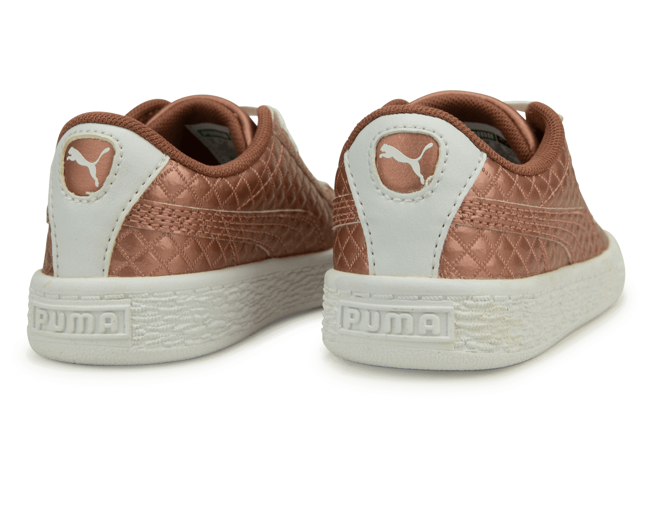 PUMA Kids Basket Met Emboss Rose/White - Image 3