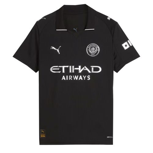 PUMA Kids Manchester City 2025/26 Away Jersey Black/White