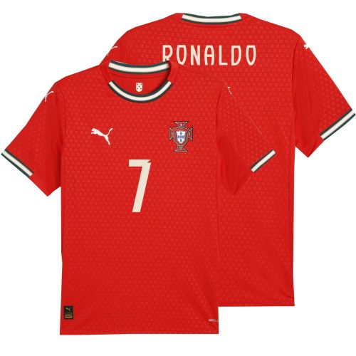 PUMA Kids Portugal 2025/26 Home Jersey w/ Ronaldo #7 Printing