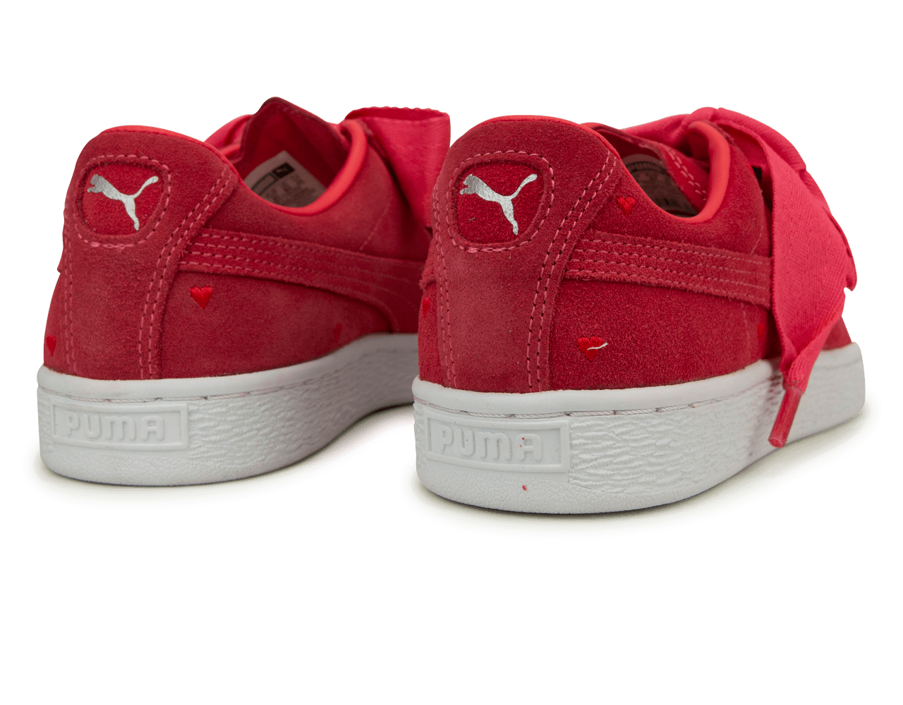 PUMA Kids Suede Heart Valentine JR Pink/White - Image 4