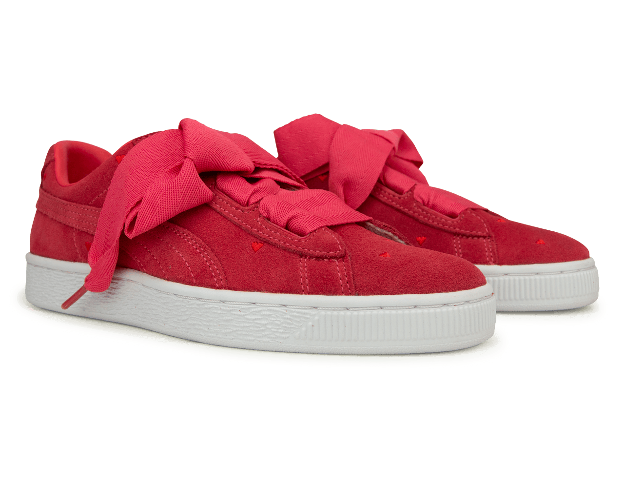 PUMA Kids Suede Heart Valentine JR Pink/White - Image 3
