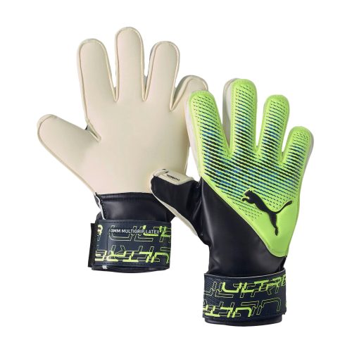 PUMA Kids Ultra Protect 3 Fingersave Goalkeeper Gloves Fizzy Light/Parisian Night