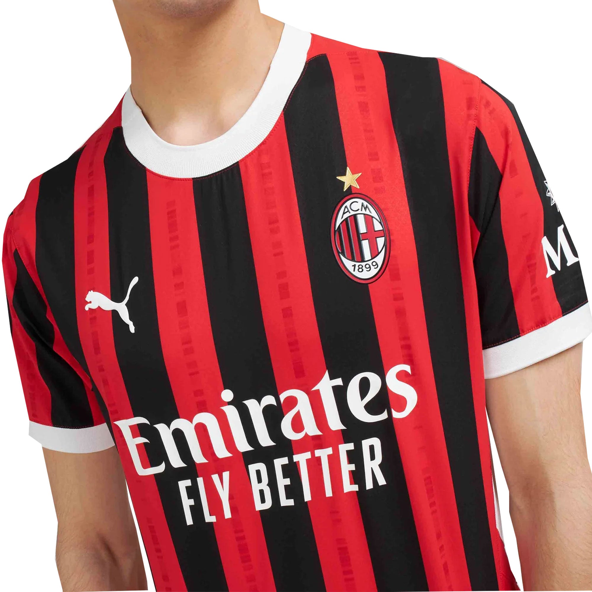 PUMA Men's AC Milan 2024/25 Authentic Home Jersey Red/Black - Image 3