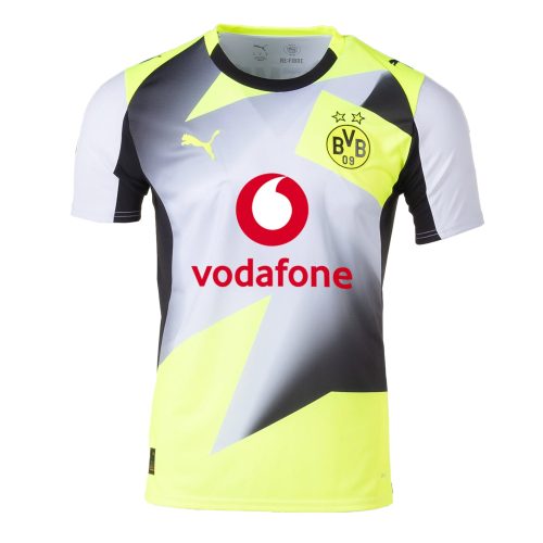 PUMA Men's Borussia Dortmund 2025/26 Away Jersey Silver Mist/Yellow Alert