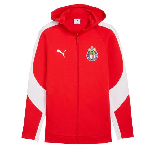 PUMA Men's Chivas De Guadalajara Evostripe Hooded Jacket Red/White