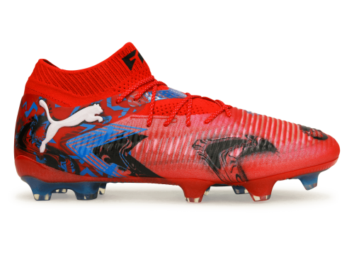 PUMA Men's Future 8 Ultimate Playmakers FG Red/Black/Ultra Blue