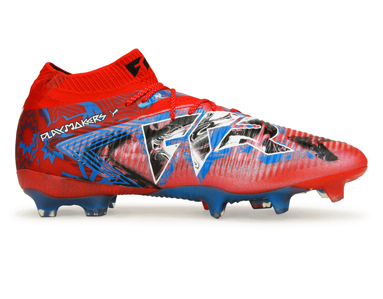PUMA Men's Future 8 Ultimate Playmakers FG Red/Black/Ultra Blue - Image 2