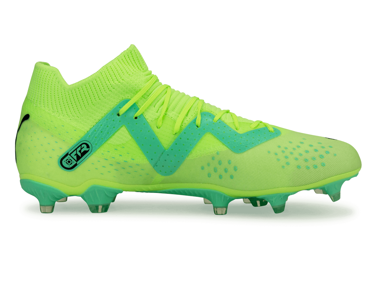 PUMA Men's Future Match FG/AG Yellow/Mint - Image 2