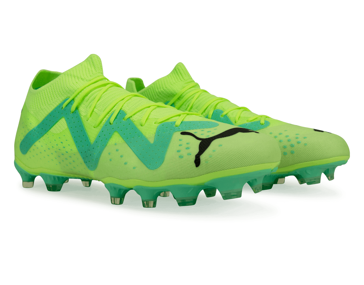 PUMA Men's Future Match FG/AG Yellow/Mint - Image 3