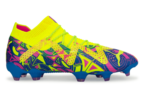 PUMA Men's Future Ultimate Energy FG/AG Blue/Yellow/Pink