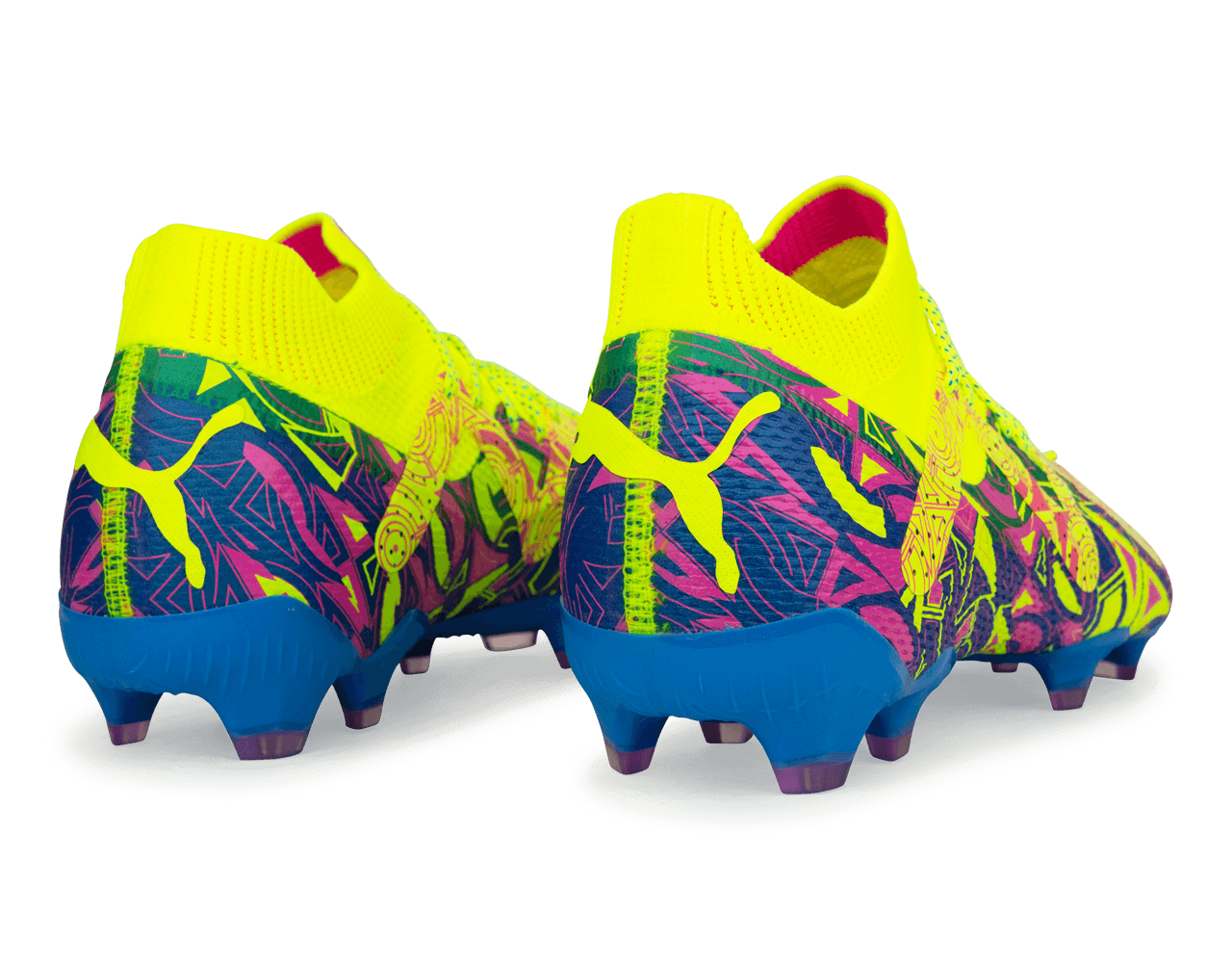 PUMA Men's Future Ultimate Energy FG/AG Blue/Yellow/Pink - Image 4
