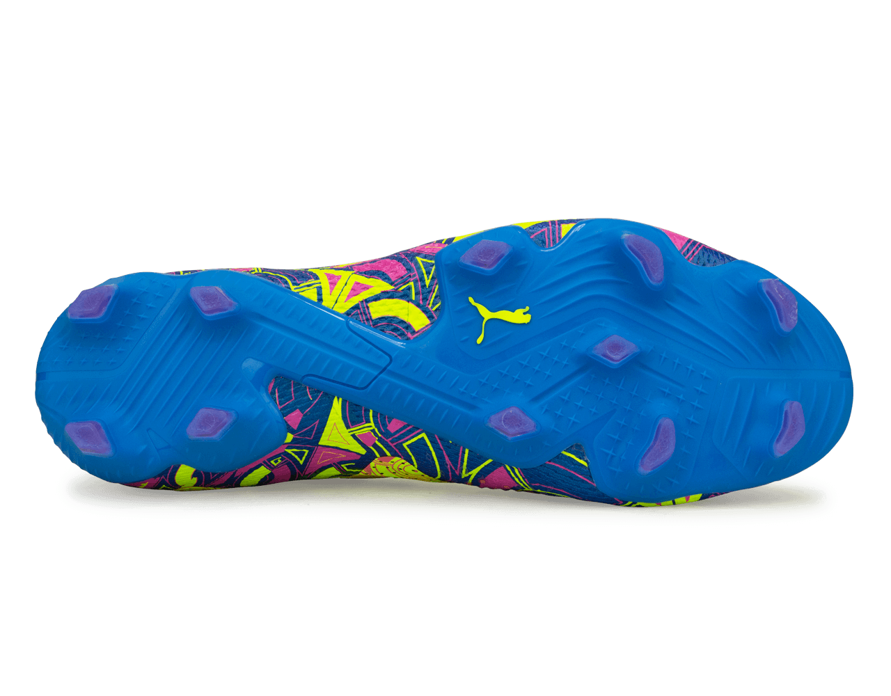 PUMA Men's Future Ultimate Energy FG/AG Blue/Yellow/Pink - Image 5