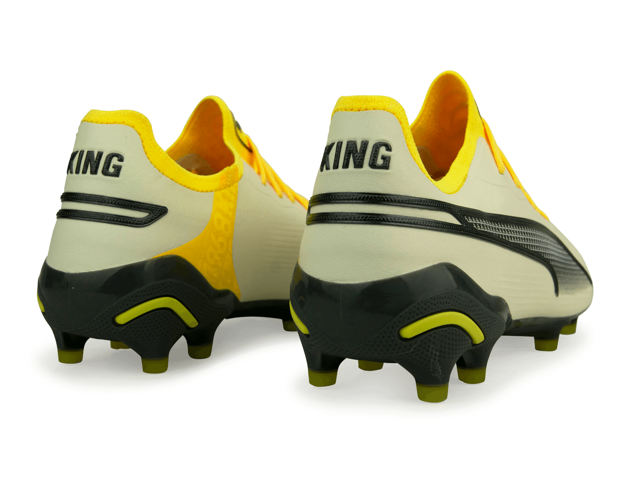 PUMA Men's King Ultimate FG/AG Alpine Snow/Asphalt Yellow - Image 4