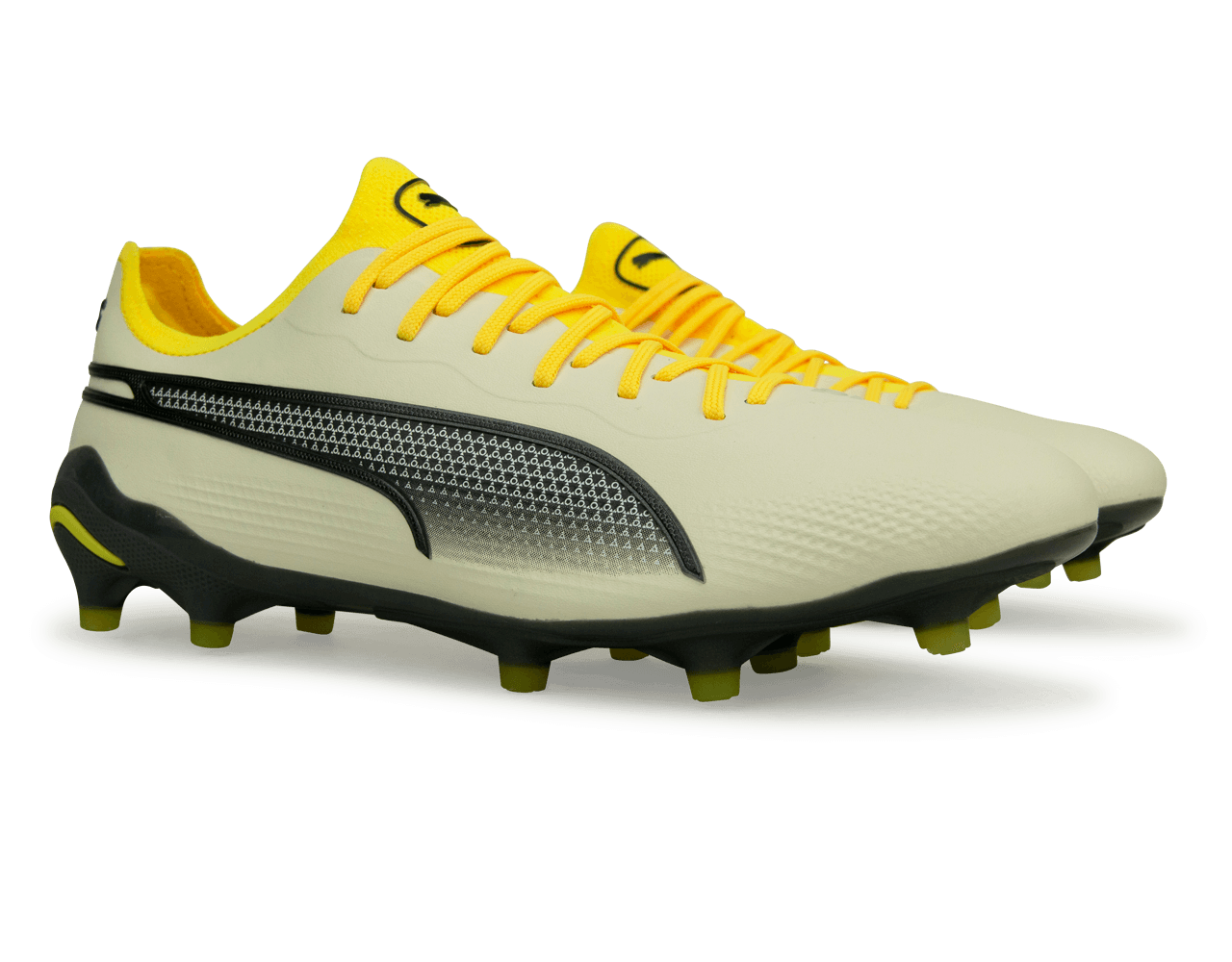PUMA Men's King Ultimate FG/AG Alpine Snow/Asphalt Yellow - Image 3