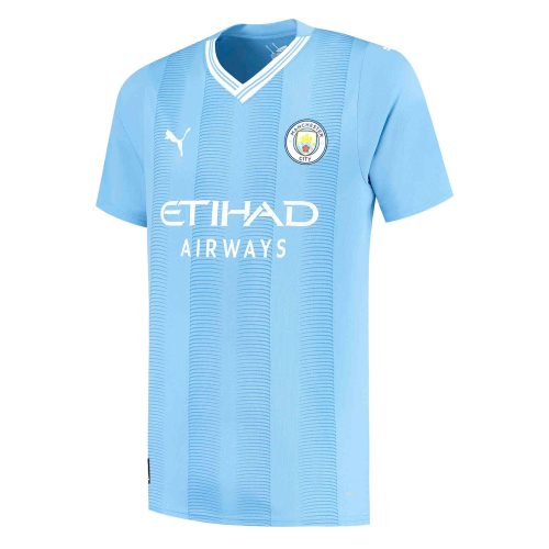 PUMA Men's Manchester City 2023/24 Home Jersey Light Blue/White