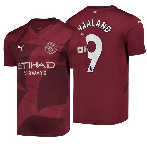 PUMA Men's Manchester City 2024/25 Third Jersey w/ Haaland #9 Printing