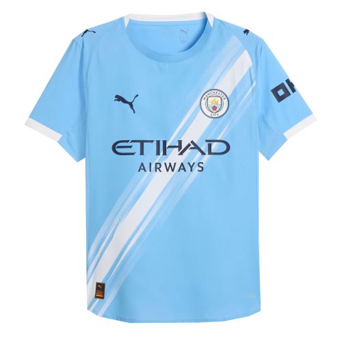 PUMA Men's Manchester City 2025/26 Authentic Home Jersey Team Light Blue/White