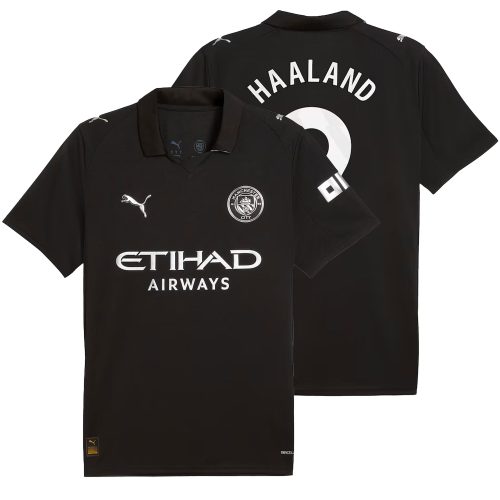 PUMA Men's Manchester City 2025/26 Away Jersey w/ Haaland #9 Printing