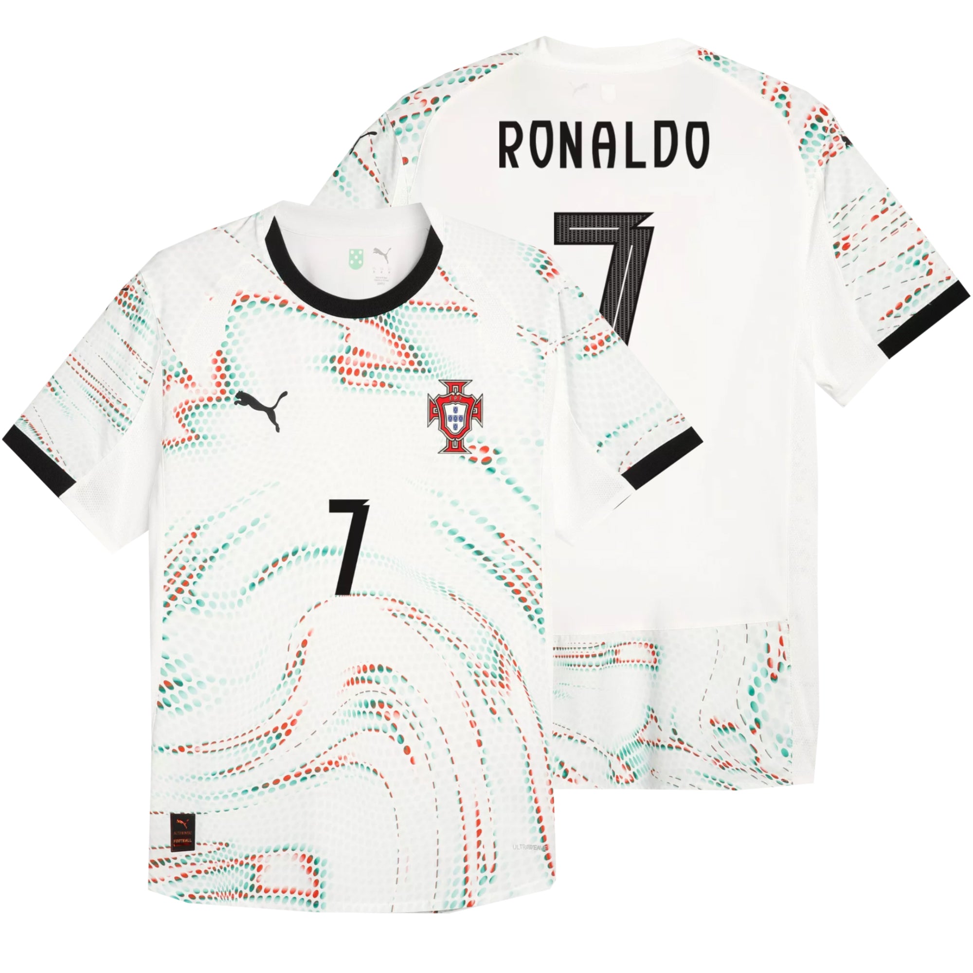 PUMA Men's Portugal 2025/26 Authentic Away Jersey w/ Ronaldo #7 Printing