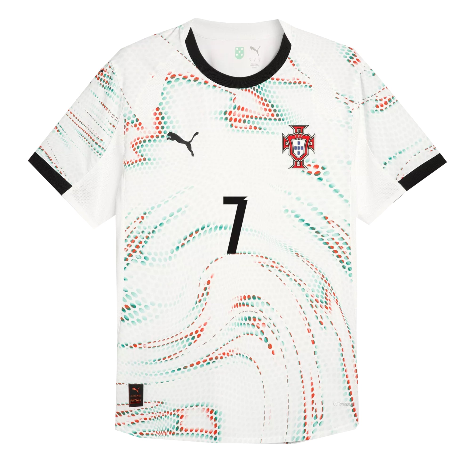 PUMA Men's Portugal 2025/26 Authentic Away Jersey w/ Ronaldo #7 Printing - Image 2