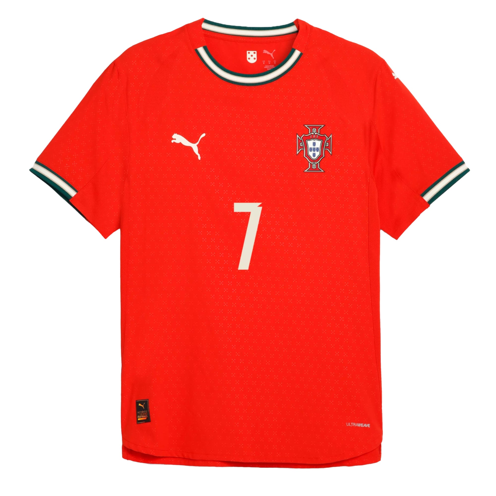 PUMA Men's Portugal 2025/26 Authentic Home Jersey w/ Ronaldo #7 Printing - Image 2