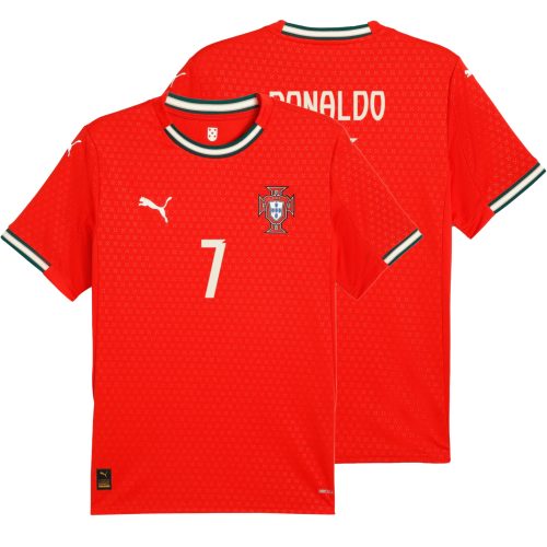 PUMA Men's Portugal 2025/26 Home Jersey w/ Ronaldo #7 Printing